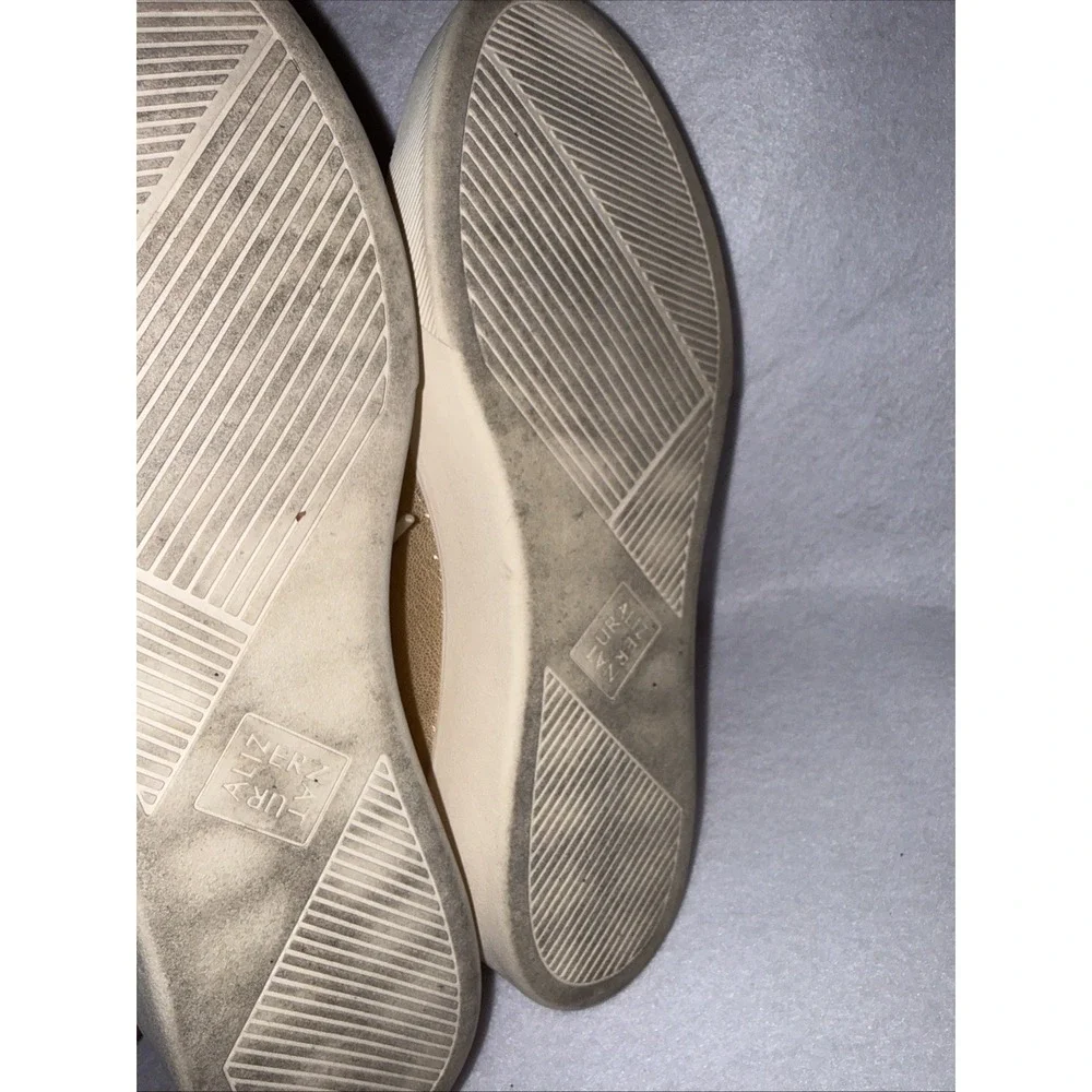 Naturalizer Morrison 2 Shoes Womens Size 9.5 Gold Leather Platform Sneakers EUC